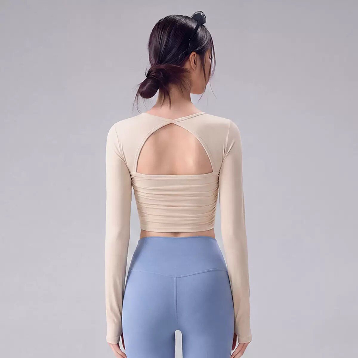 Women's Back-Beautiful Long-Sl - Pilates Yoga One 评论和价格