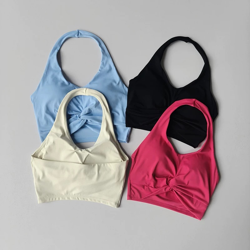 Halter Twist Sports Bra Women  - Pilate Yoga Workout 评论和价格
