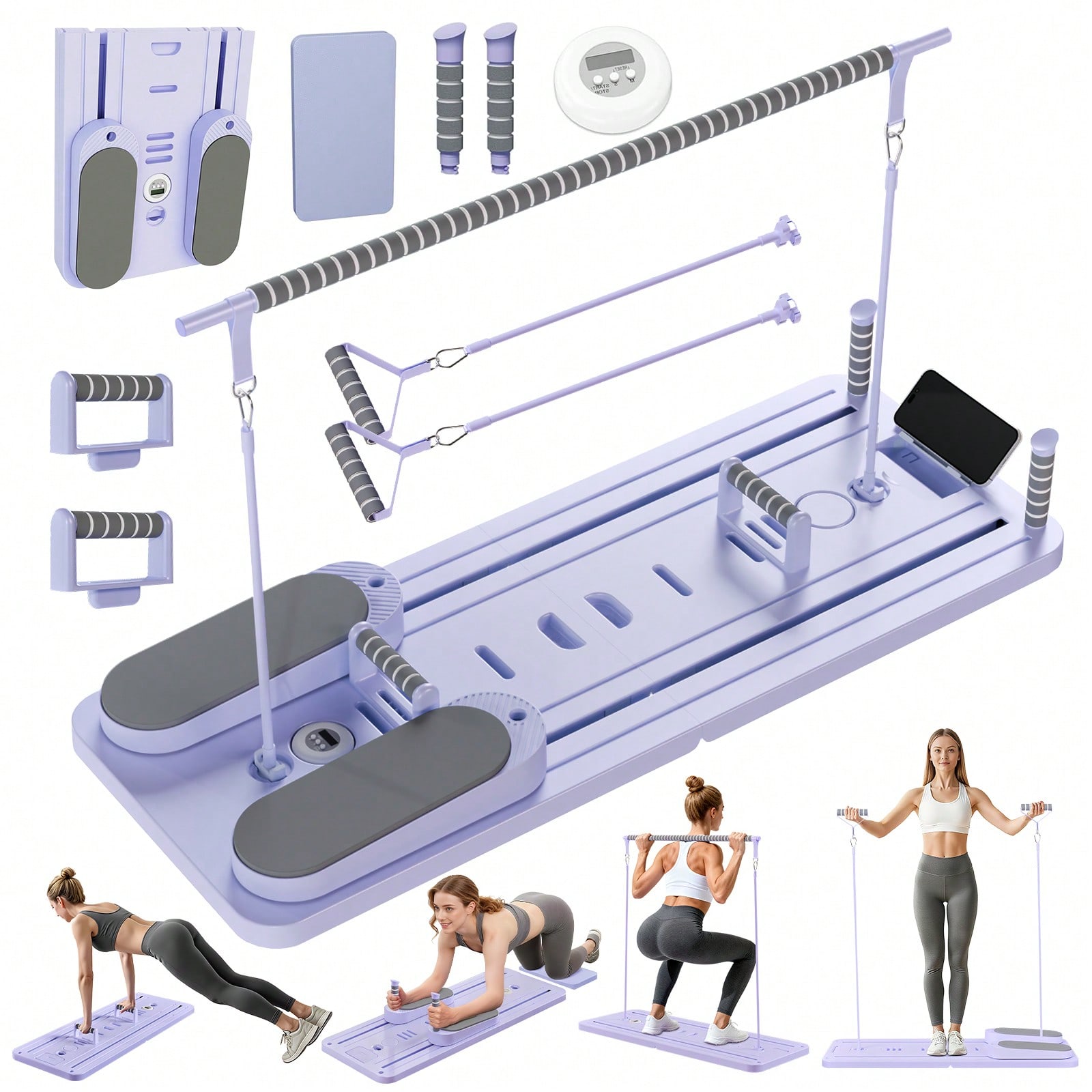 Pilates Reformer With Bar, Pil - Pilates & Yoga Vida 评论和价格
