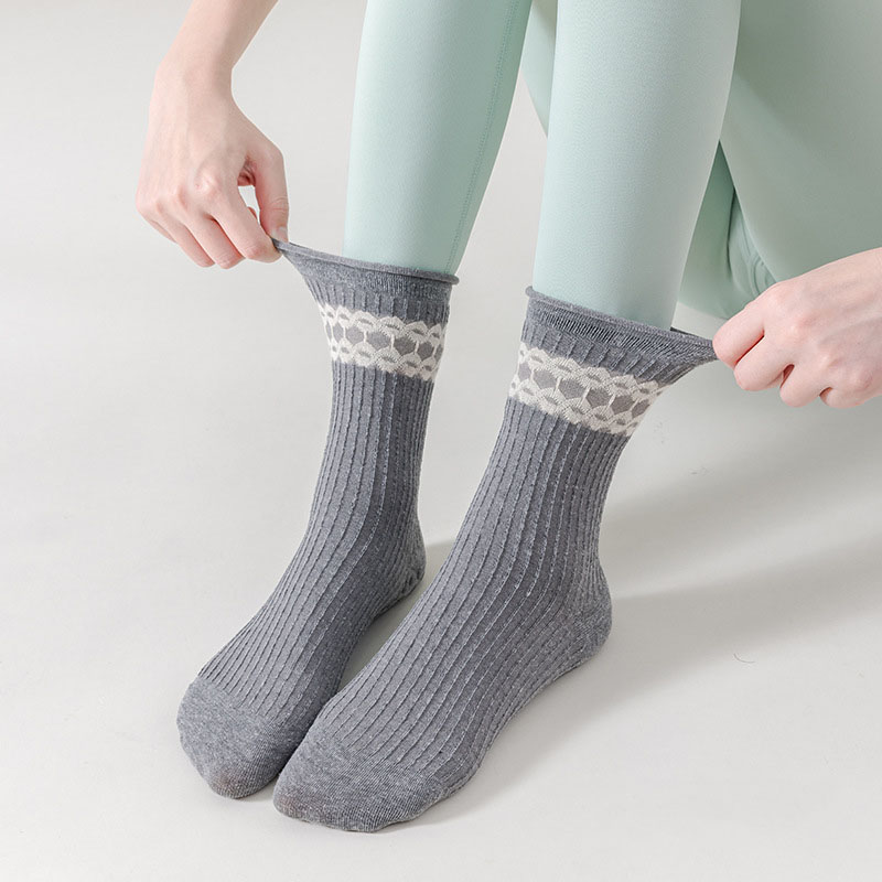 Yoga Socks Women Cotton Roll-e - Medias Para Pilates Y Yoga 评论和价格